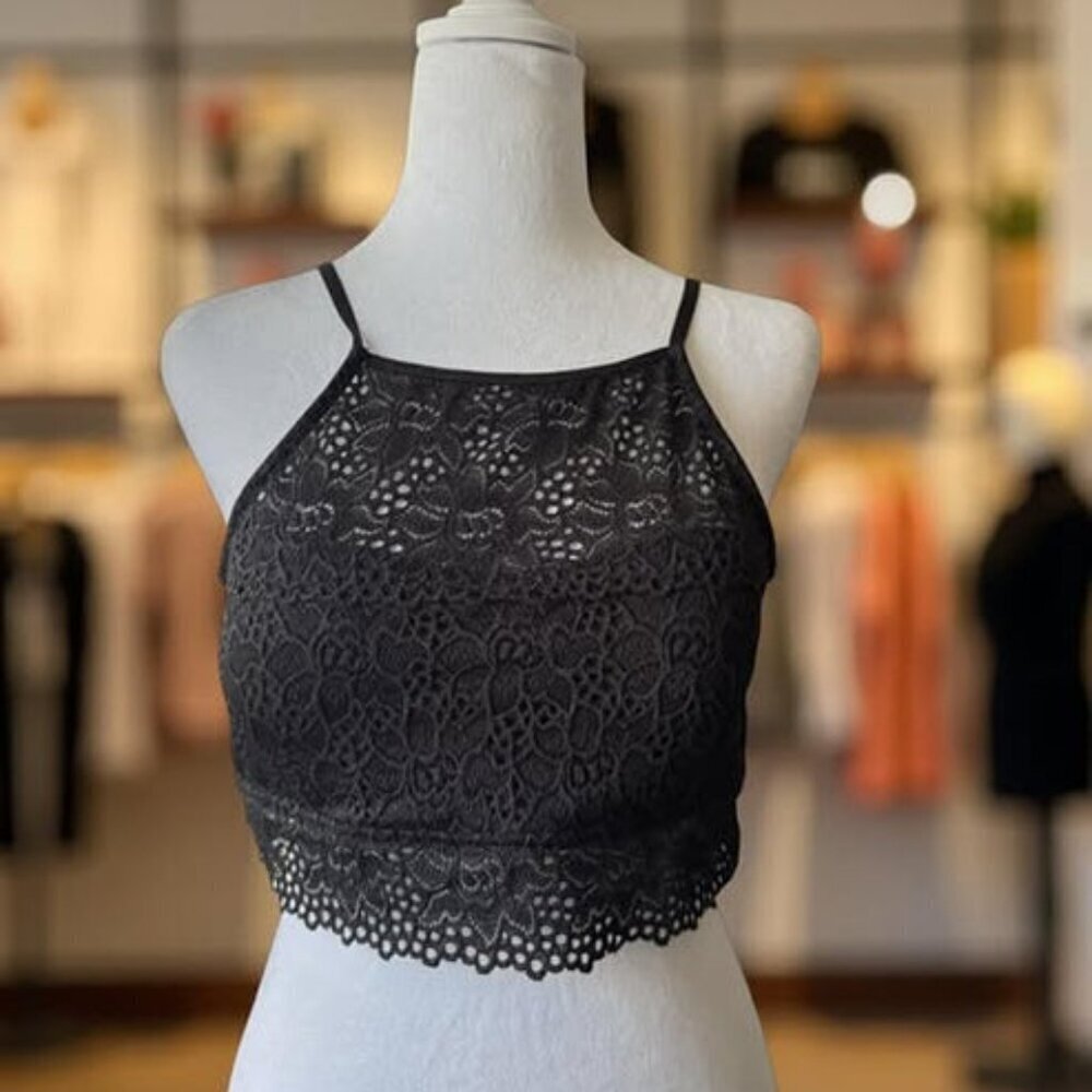 BLACK LACE CAMISOLE - Picture 2 of 5